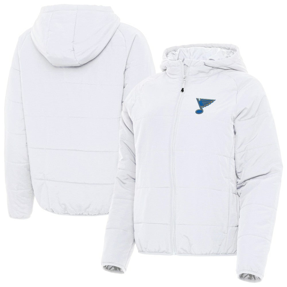 St. Louis Blues - Antigua Women's Raglan Universe Full-Zip Hooded Jacket White