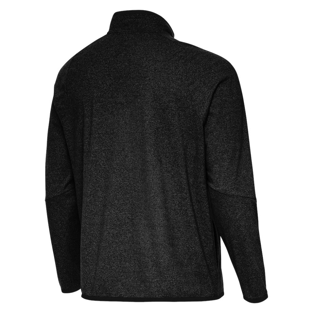 Boston Bruins Antigua Certain Tri-Blend Quarter-Zip Top Heather Black