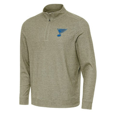 St. Louis Blues - Antigua Subtle Quarter-Zip Sweatshirt Olive