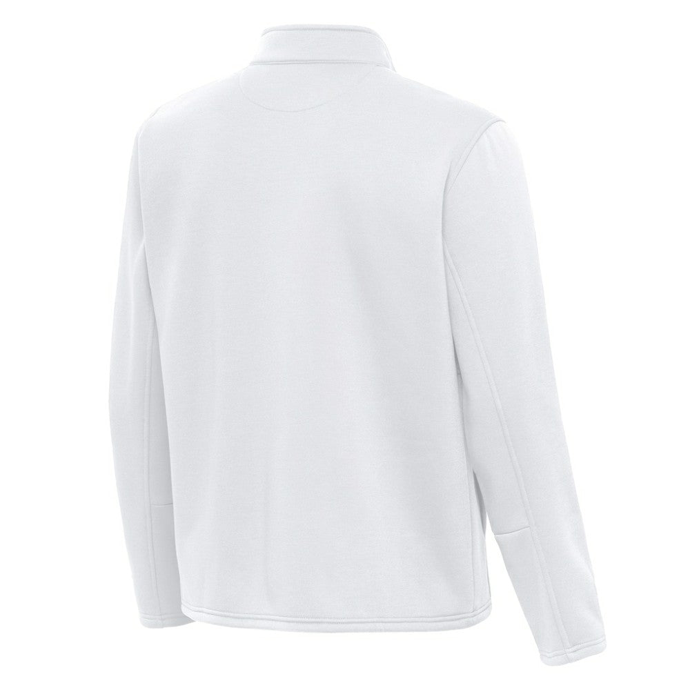 Boston Bruins Antigua Twist Quarter-Zip Pullover Jacket White