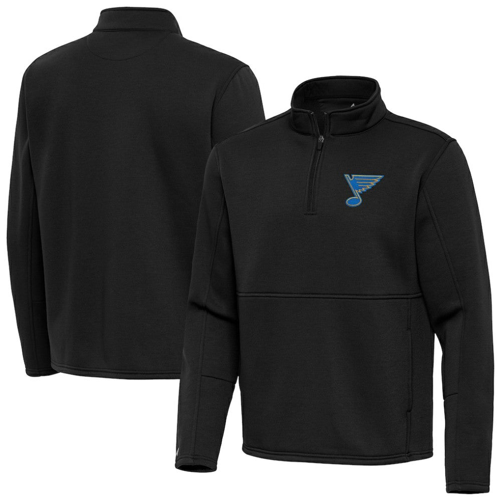 St. Louis Blues - Antigua Twist Quarter-Zip Pullover Jacket Black
