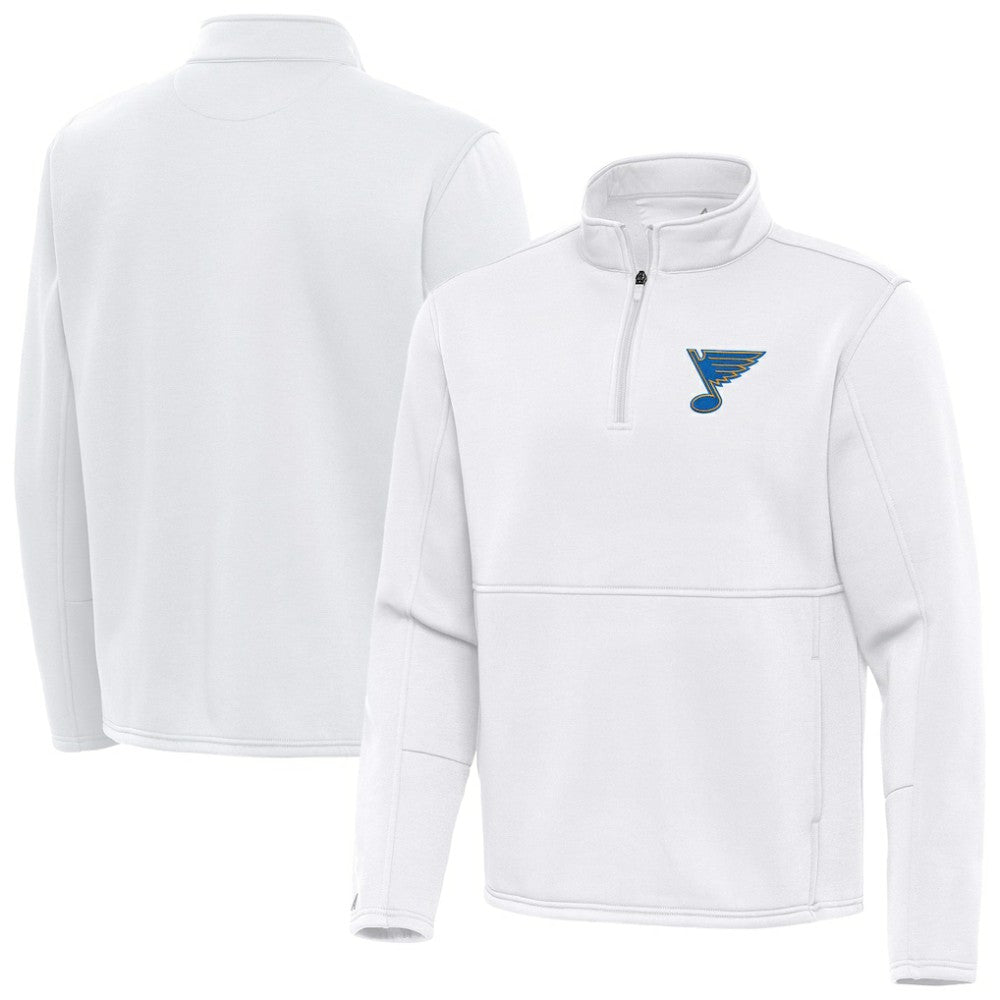 St. Louis Blues - Antigua Twist Quarter-Zip Pullover Jacket White