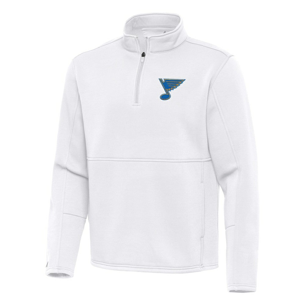 St. Louis Blues - Antigua Twist Quarter-Zip Pullover Jacket White