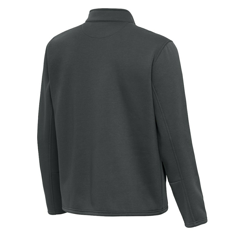 Boston Bruins Antigua Twist Quarter-Zip Pullover Jacket Pewter