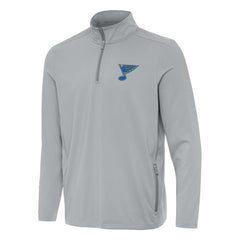 St. Louis Blues - Antigua Perilous Quarter-Zip Sweatshirt Gray