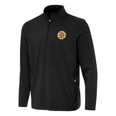 Boston Bruins Antigua Perilous Quarter-Zip Sweatshirt Black