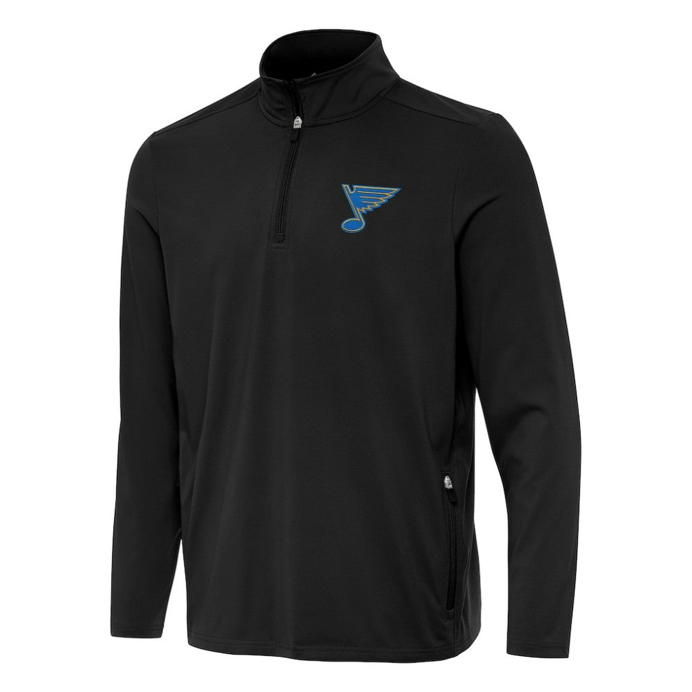 St. Louis Blues - Antigua Perilous Quarter-Zip Sweatshirt Black