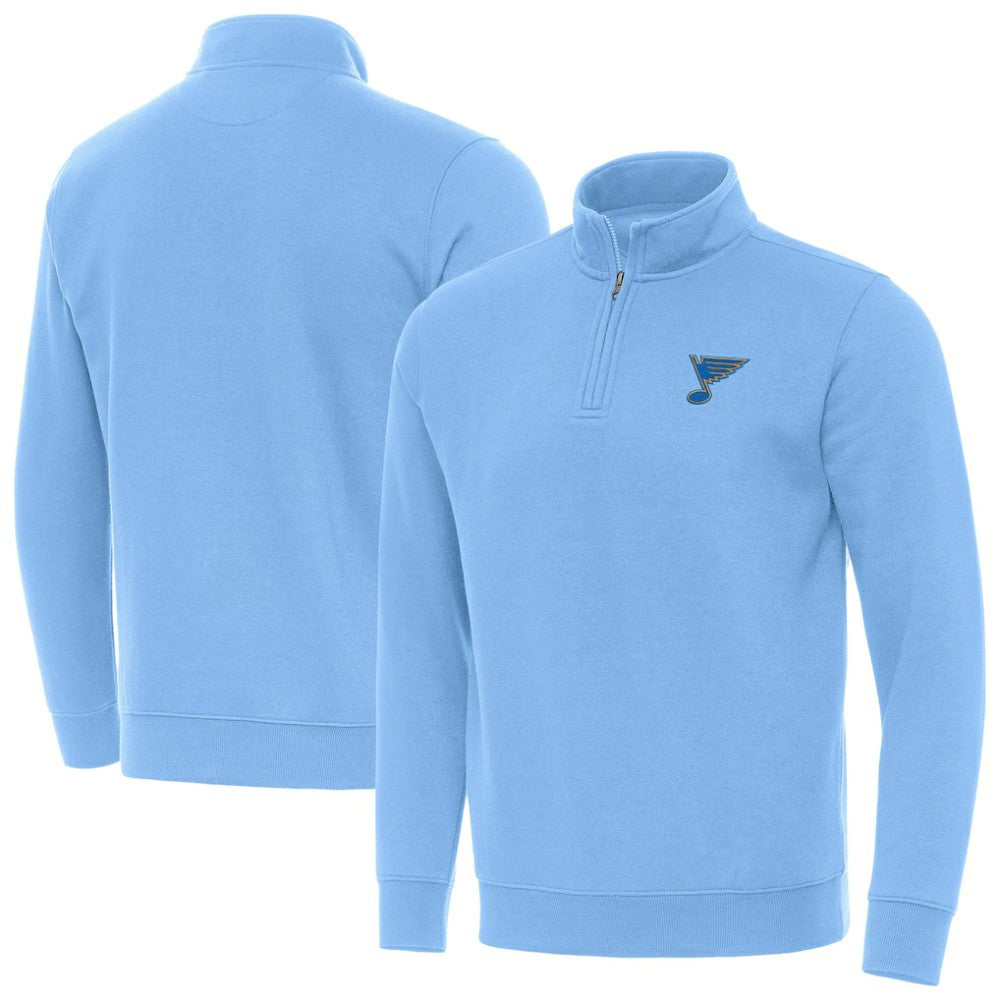 St. Louis Blues - Antigua Victory Quarter-Zip Pullover Top Blue