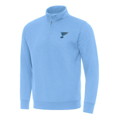 St. Louis Blues - Antigua Victory Quarter-Zip Pullover Top Blue