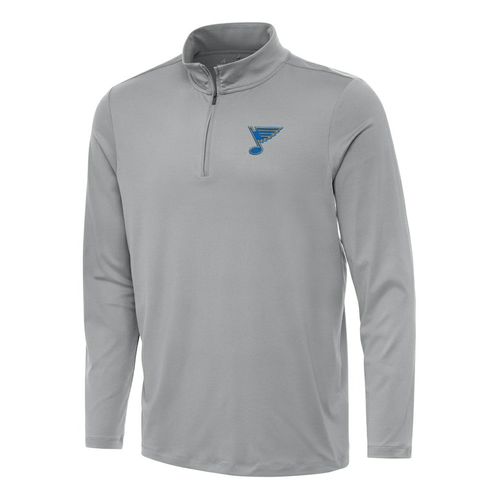 St. Louis Blues - Antigua Reprocess Quarter-Zip Pullover Gray