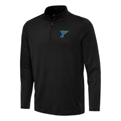 St. Louis Blues - Antigua Reprocess Quarter-Zip Pullover Black