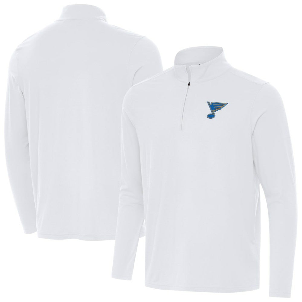 St. Louis Blues - Antigua Intent Quarter-Zip Top White