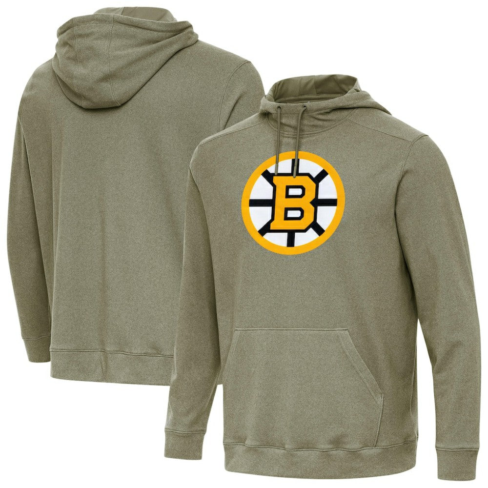 Boston Bruins Antigua Cloud Pullover Hoodie Olive