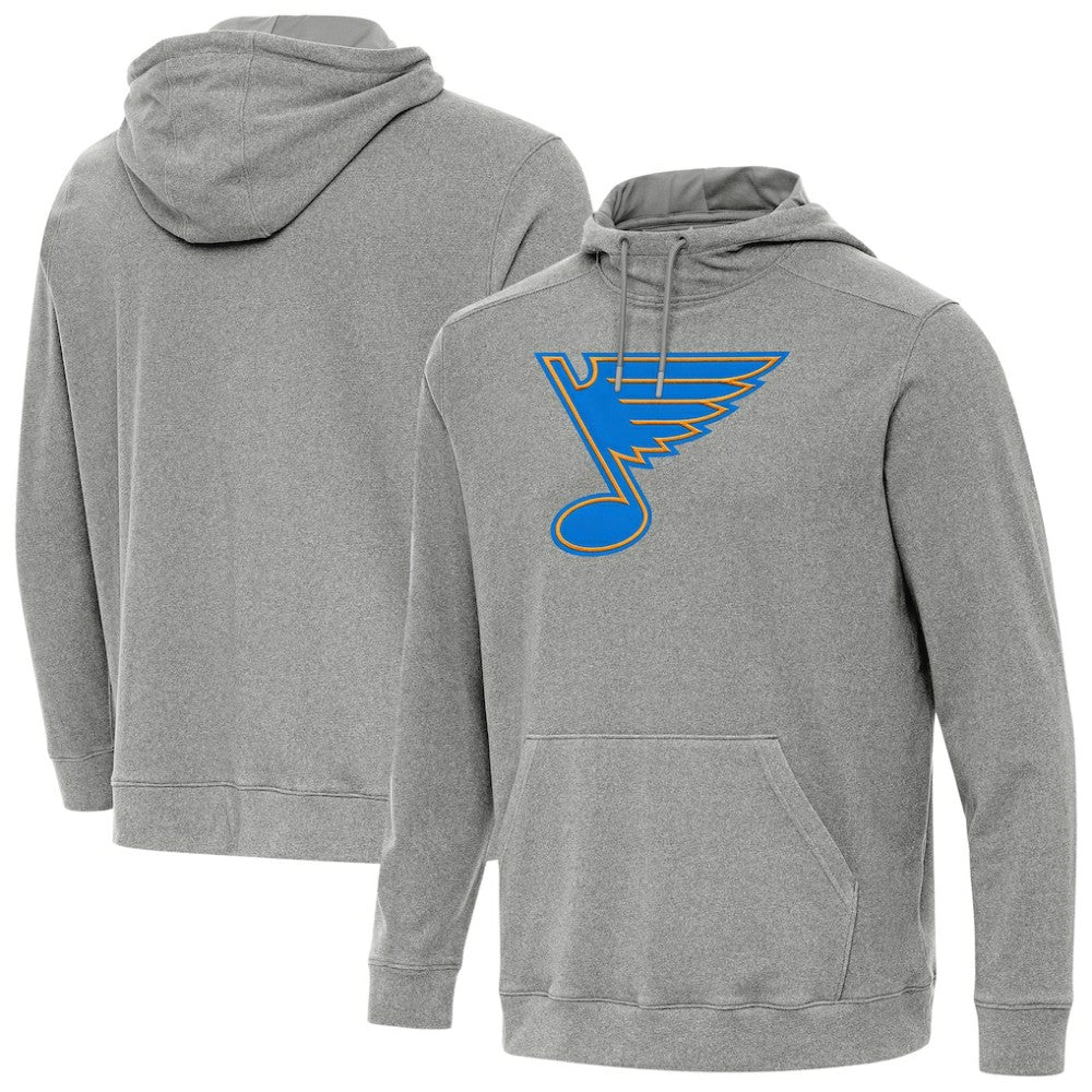 St. Louis Blues - Antigua Cloud Pullover Hoodie Heather Black