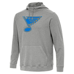 St. Louis Blues - Antigua Cloud Pullover Hoodie Heather Black