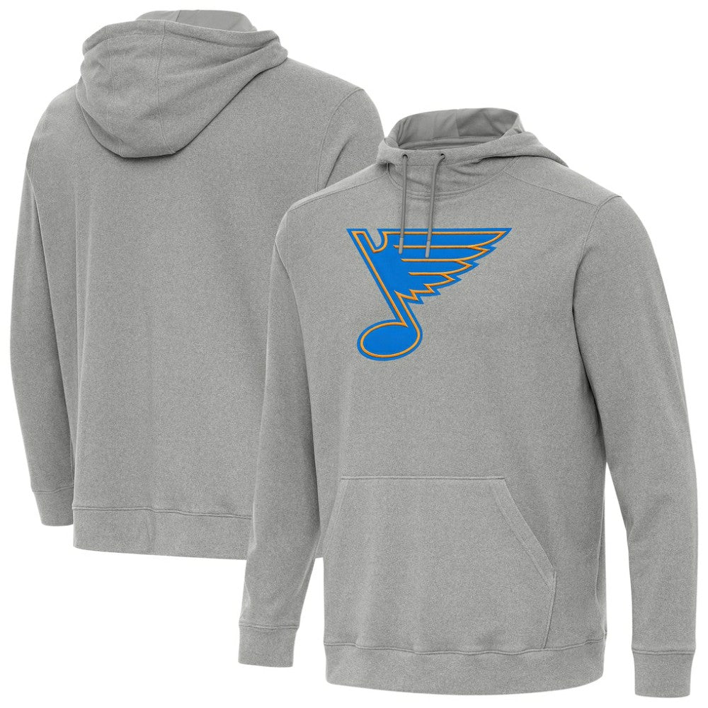 St. Louis Blues - Antigua Cloud Pullover Hoodie Heather Gray