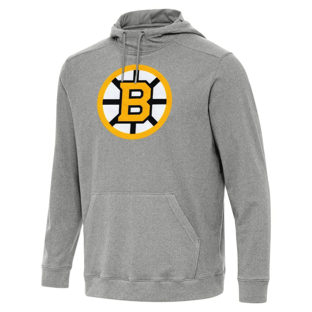 Boston Bruins Antigua Cloud Pullover Hoodie Heather Black