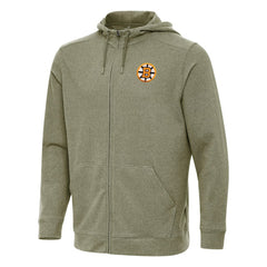 Boston Bruins Antigua Effortless Full-Zip Hoodie Olive