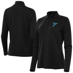 St. Louis Blues - Antigua Women's Reprocess Quarter-Zip Pullover Black