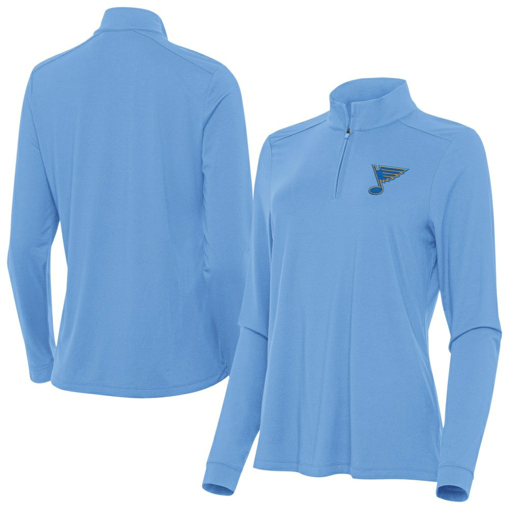 St. Louis Blues - Antigua Women's Intent Quarter-Zip Pullover Blue