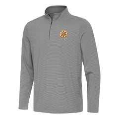 Boston Bruins Antigua Twine Quarter-Zip Pullover Black