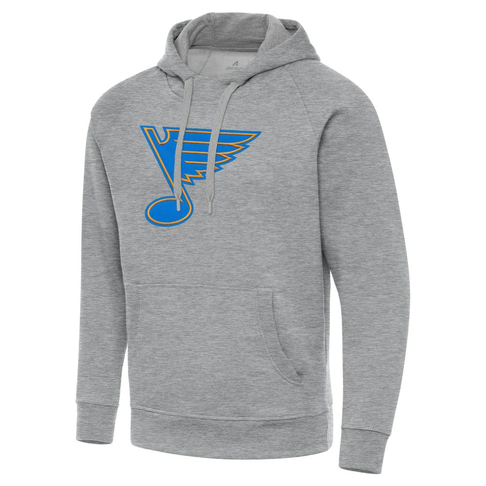 St. Louis Blues - Antigua Victory Tall Pullover Hoodie Heather Gray