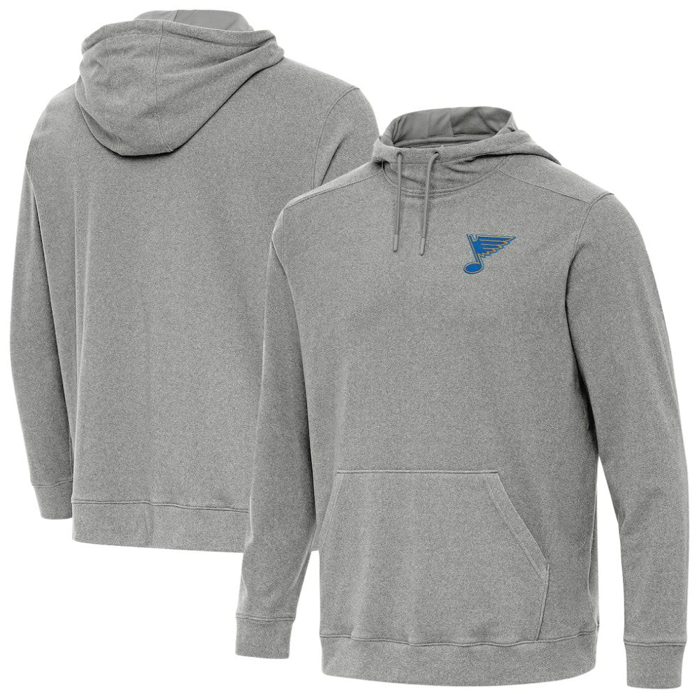 St. Louis Blues - Antigua Cloud Pullover Hoodie Heather Black