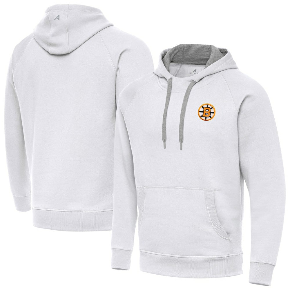 Boston Bruins Antigua Victory Pullover Hoodie White