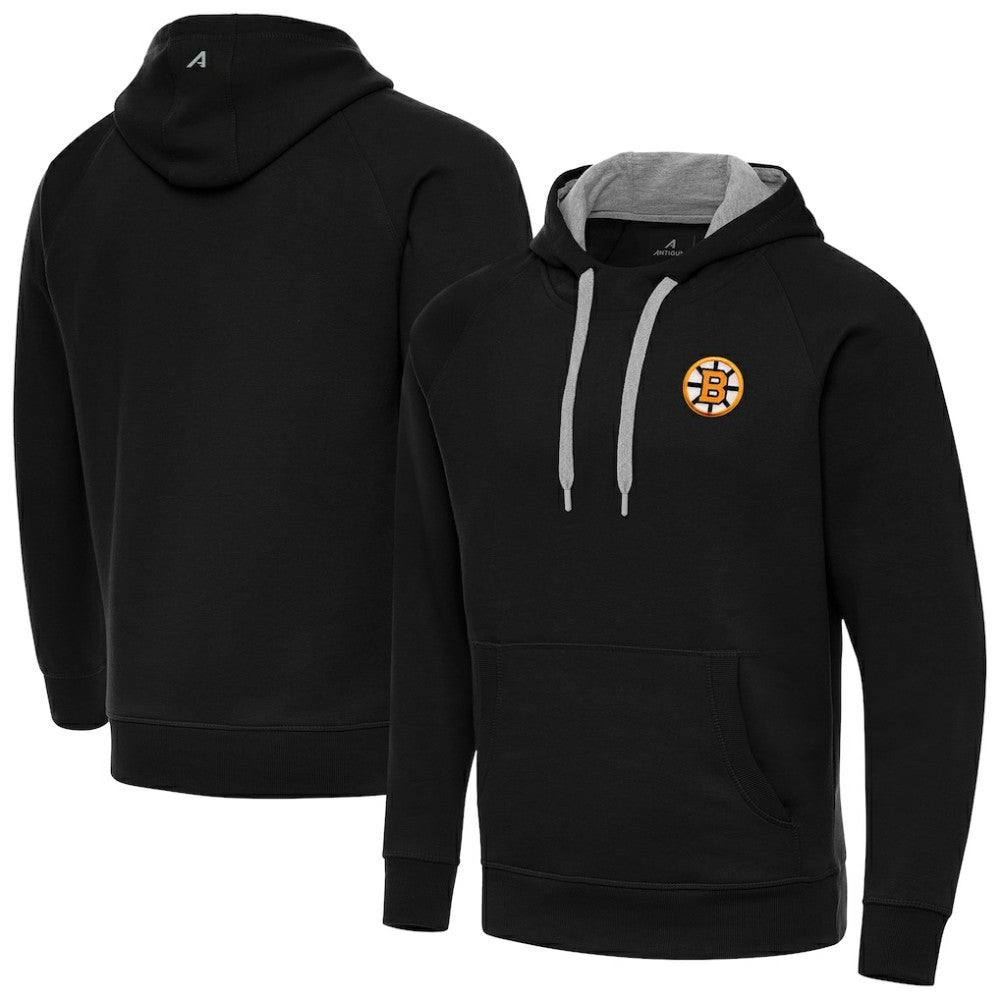 Boston Bruins Antigua Victory Pullover Hoodie Black