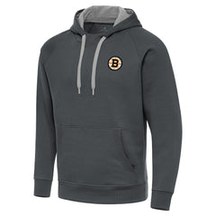 Boston Bruins Antigua Victory Pullover Hoodie Charcoal