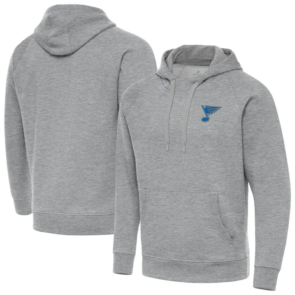 St. Louis Blues - Antigua Victory Pullover Hoodie Heather Gray