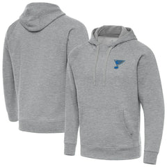 St. Louis Blues - Antigua Victory Pullover Hoodie Heather Gray