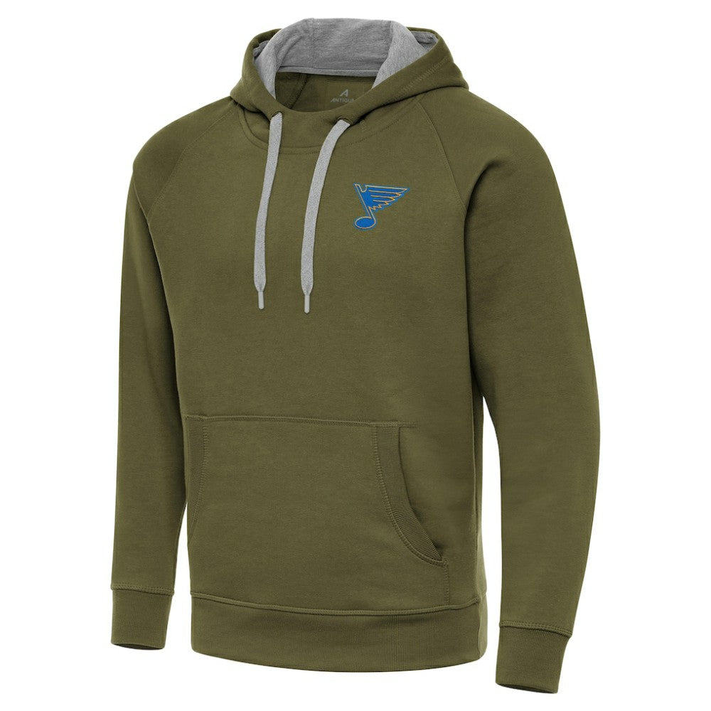 St. Louis Blues - Antigua Victory Pullover Hoodie Olive