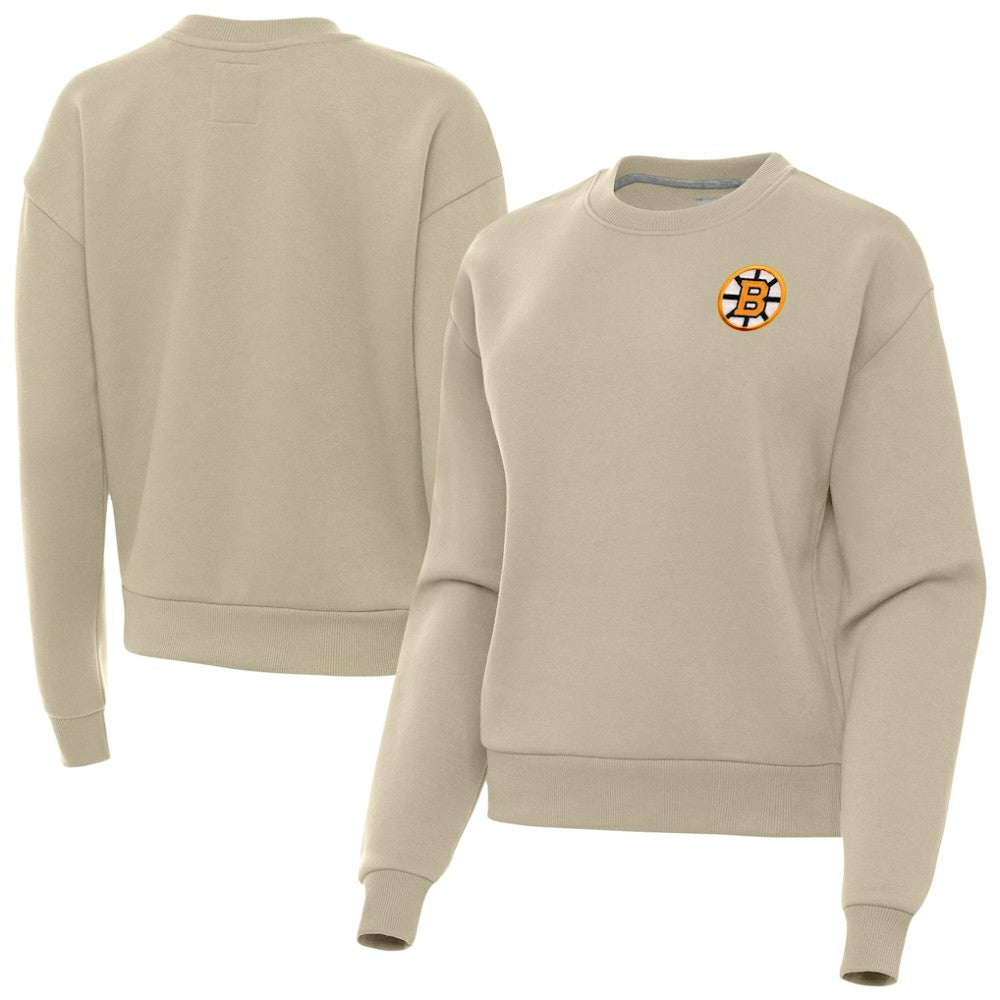 Boston Bruins Antigua Women's Victory Pullover Sweatshirt Khaki
