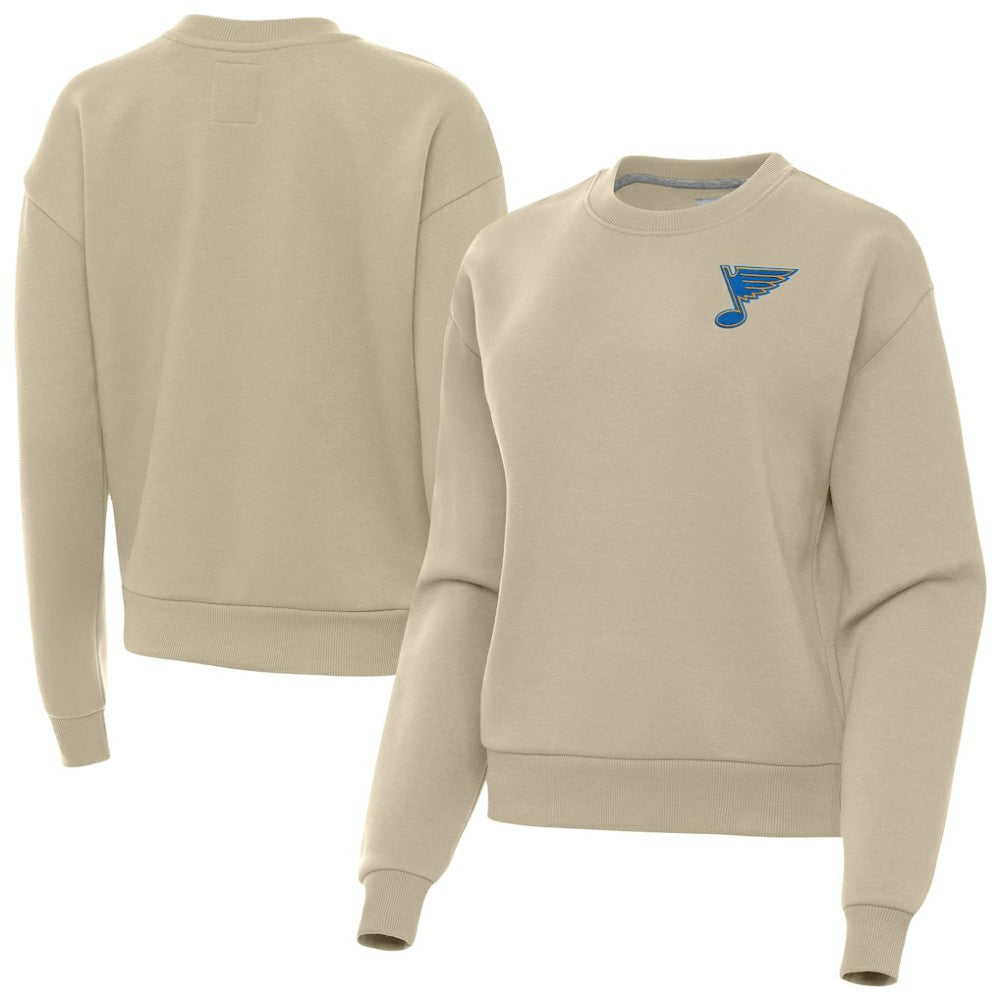 St. Louis Blues - Antigua Women's Victory Pullover Sweatshirt Khaki
