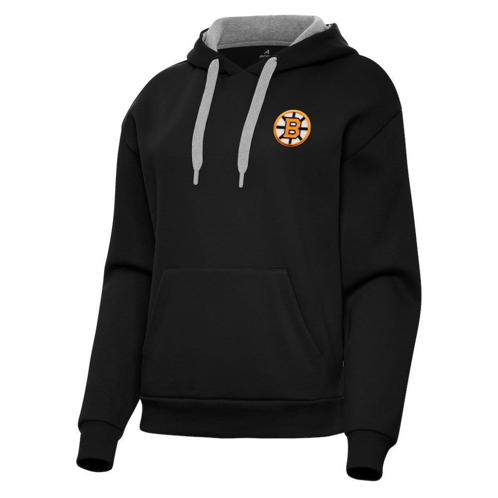 Boston Bruins Antigua Women's Victory Pullover Hoodie Black