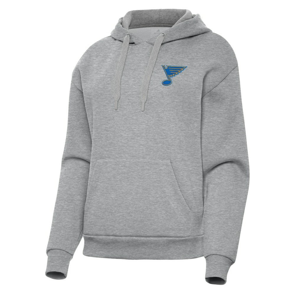 St. Louis Blues - Antigua Women's Victory Pullover Hoodie Heather Gray