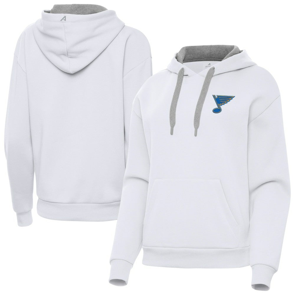 St. Louis Blues - Antigua Women's Victory Pullover Hoodie White