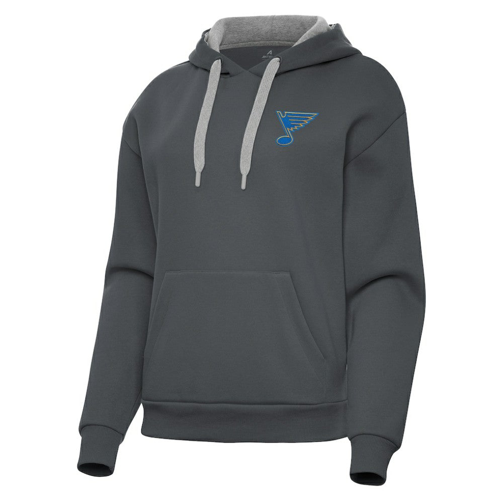 St. Louis Blues - Antigua Women's Victory Pullover Hoodie Charcoal