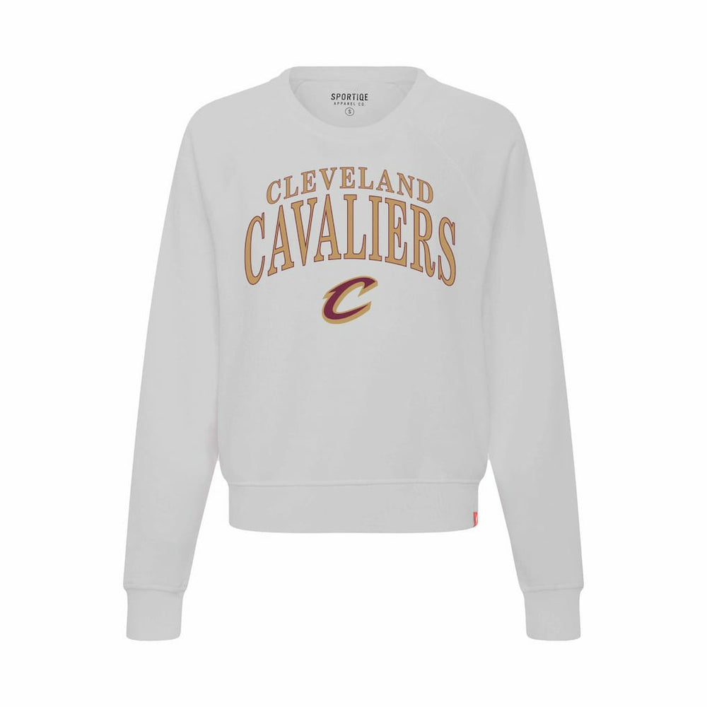 NBA - Cleveland Cavaliers Sportiqe Women's Genuine Issue Collection Ashlyn Cropped Sweatshirt - Gray