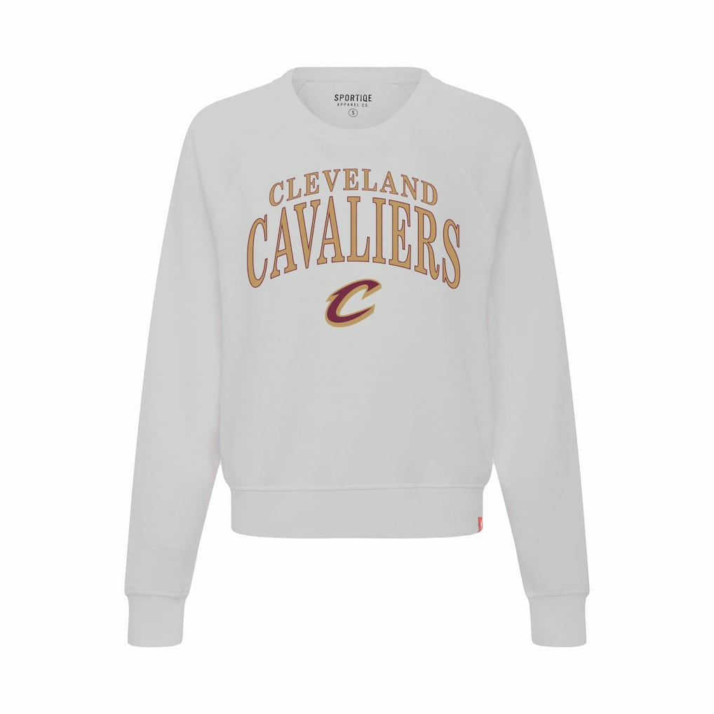 NBA - Cleveland Cavaliers Sportiqe Women's Genuine Issue Collection Ashlyn Cropped Sweatshirt - Gray