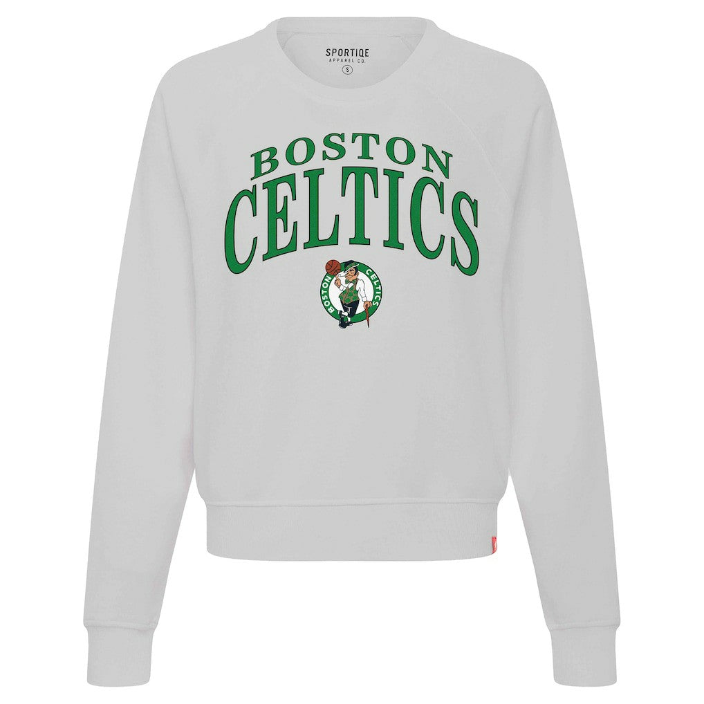 NBA - Boston Celtics Sportiqe Women's Genuine Issue Collection Ashlyn Cropped Sweatshirt - Gray