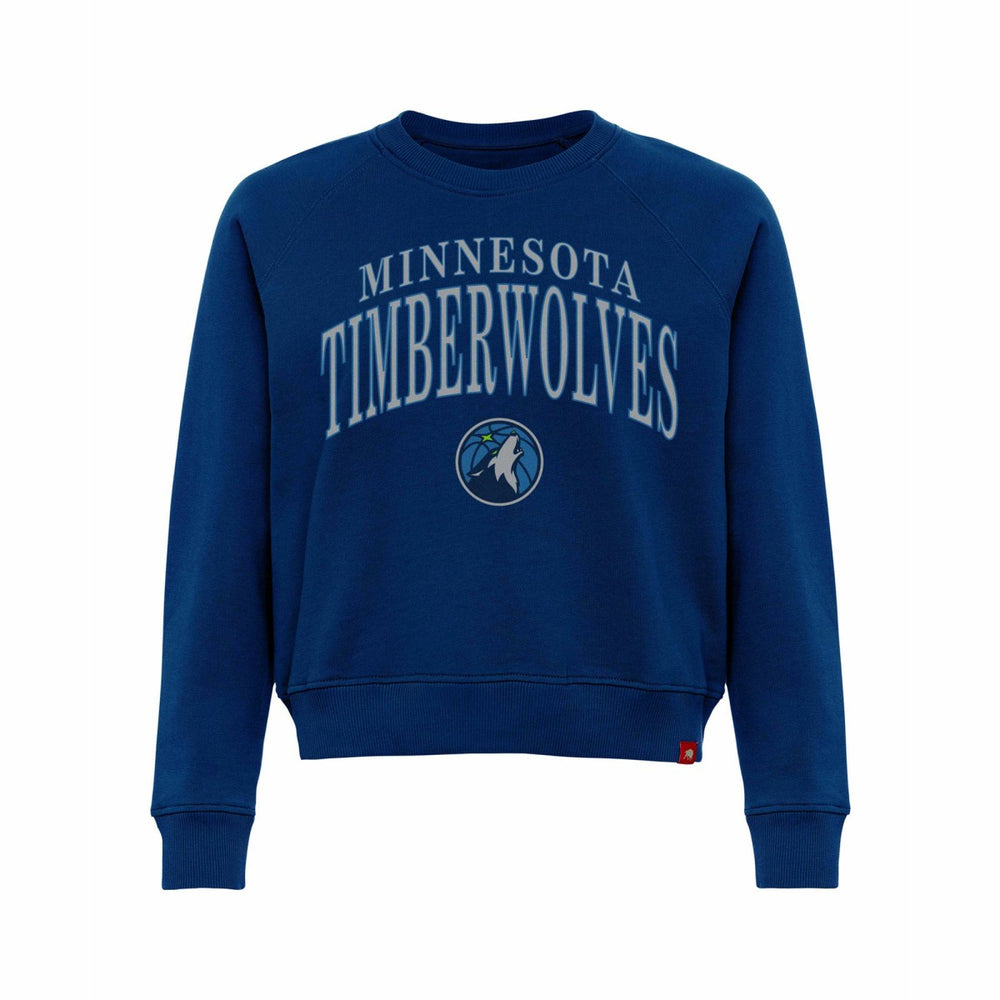NBA - Minnesota Timberwolves Sportiqe Women's Genuine Issue Collection Ashlyn Cropped Sweatshirt - Navy