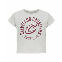 NBA - Cleveland Cavaliers Sportiqe Women's Cropped Genuine Issue Collection Alana T-Shirt - Gray