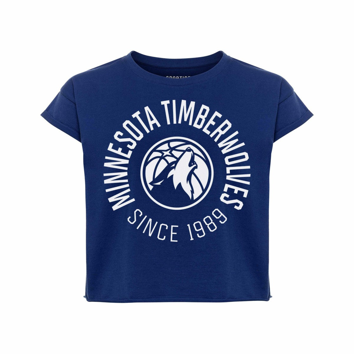 NBA - Minnesota Timberwolves Sportiqe Women's Cropped Genuine Issue Collection Alana T-Shirt - Navy