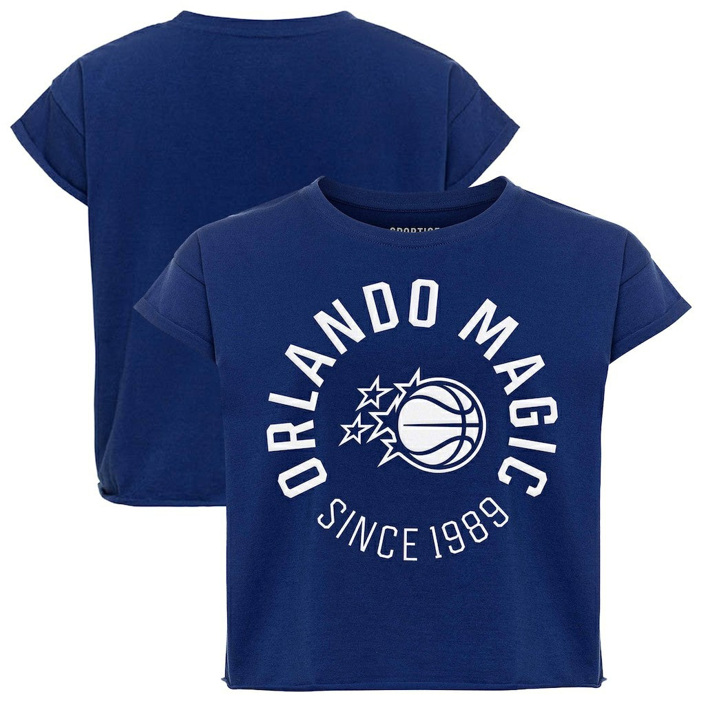 NBA - Orlando Magic Sportiqe Women's Cropped Genuine Issue Collection Alana T-Shirt - Blue