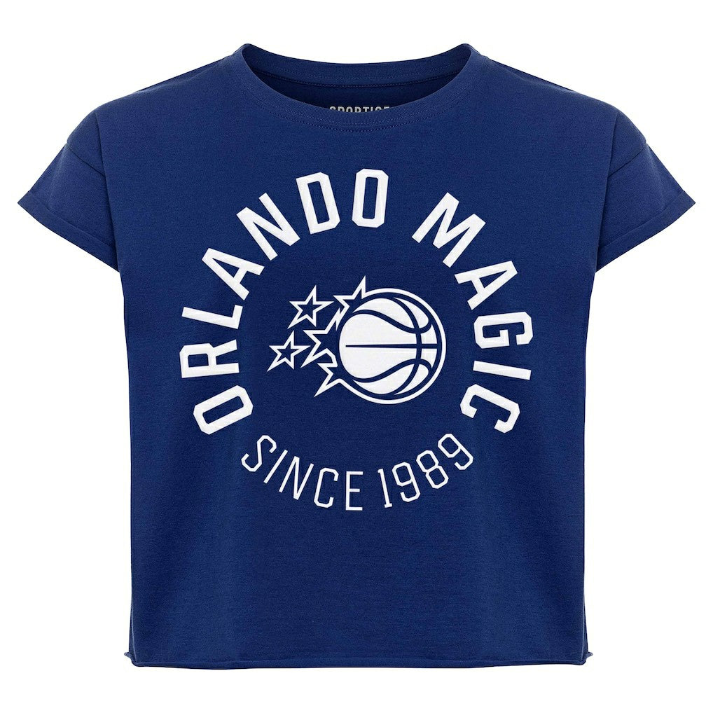 NBA - Orlando Magic Sportiqe Women's Cropped Genuine Issue Collection Alana T-Shirt - Blue
