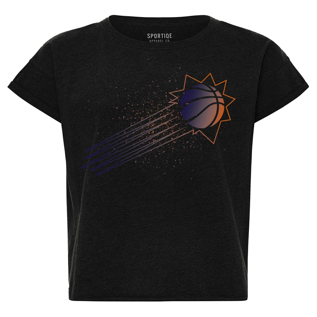 NBA - Phoenix Suns Sportiqe Women's Cropped Genuine Issue Collection Alana T-Shirt - Black