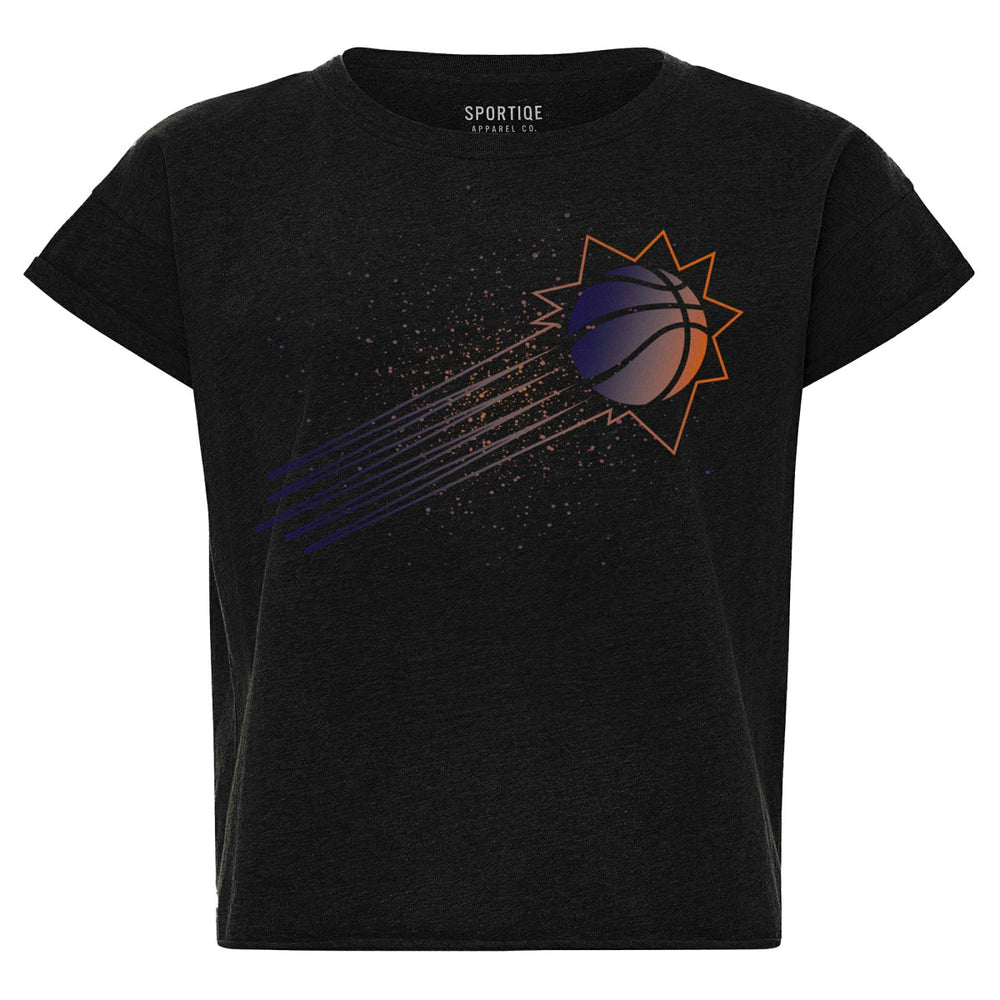 NBA - Phoenix Suns Sportiqe Women's Cropped Genuine Issue Collection Alana T-Shirt - Black