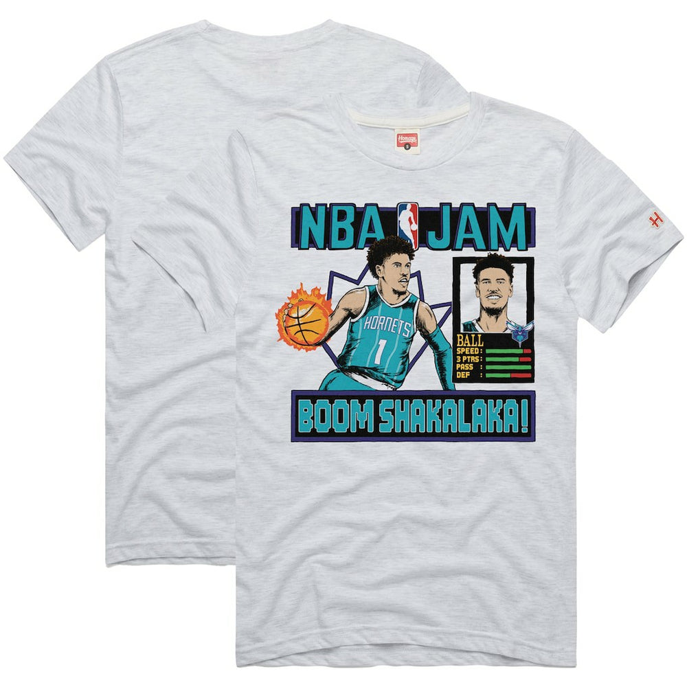NBA - LaMelo Ball Charlotte Hornets Homage Unisex NBA Jam Tri-Blend T-Shirt - White